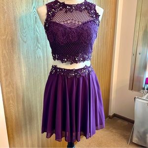 City Triangles Plum Purple Semi Formal Dress 2 piece, EUC, 3
